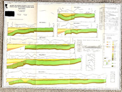 Vintage Geological Map of Offshore Israel-1968-Early Hydrocarbons Occurrence