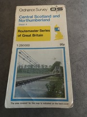 Central Scotland and Northumberland sheet 4 OS Routemaster series Map Free P&P