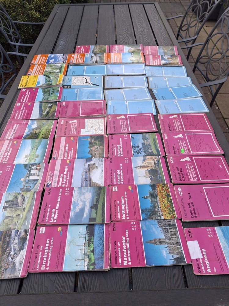 ordnance survey maps Joblot 43 Maps Used