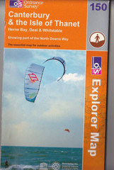 Ordnance Survey 1:25,000 Explorer Map Sheet 150: Canterbury & the Isle of Thanet