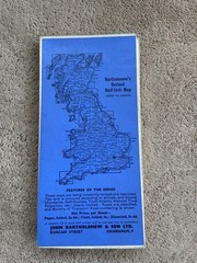 Vintage Bartholomew’s Half Inch Cloth Map, Sheet 5, New Forest.