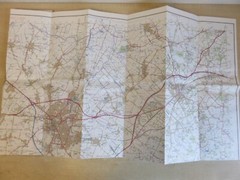 O S Landranger Maps x 3 Cambridge, Bury St Edmunds & Ipswich with covers.