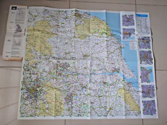 RAC 3 Miles to 1 Inch Yorkshire inc. Town Plans 2nd Series. Folding Paper.