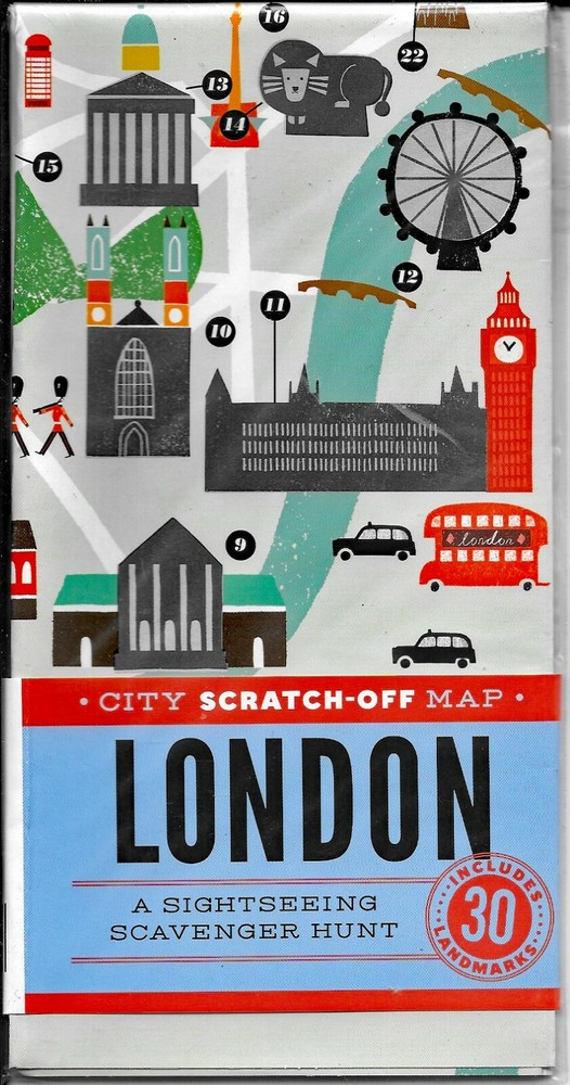 City Scratch-Off Map: London: A Sightseeing Scavenger Hunt: 30 landmarks (2015)