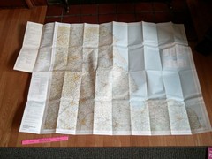 Vintage Ordnance Surveys Maps UK Great Britain 1980s LOT of 6 OS (Free Ship US)