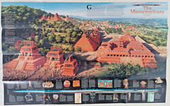 National Geographic Posters 1997 DAWN OF HUMANS, MESOAMERICANS Paleoanthropology