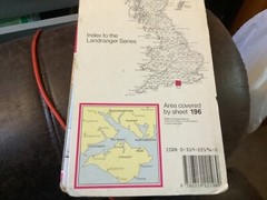 OS Ordnance Survey Landranger Map Sheet 196 Solent & The Isle of Wight – 1986