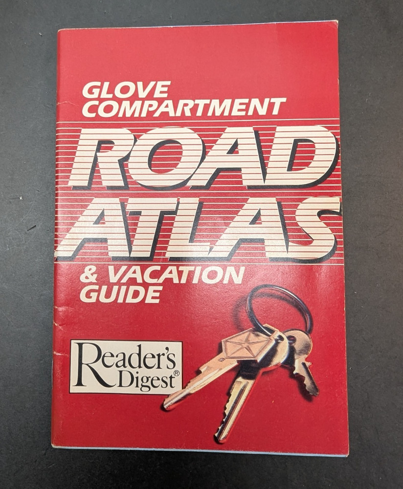 1987 Glove Compartment Booklet Road Atlas & Vacation Guide Readers Digest VTG