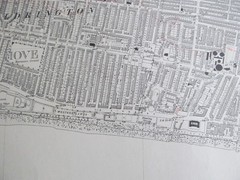 VINTAGE OS MAP PARTS OF SHOREHAM & HOVE SUSSEX 1948 SIX INCHES – ONE MILE