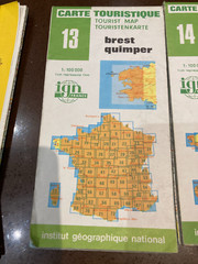 7x Vintage 1970s Road Maps France, Michelin 54 59 64 67 230 & IGN 13 14 VGC