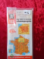 IGN France Carte Touristique 103 Île-de-France Champagne Map Vintage 1980s