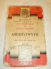 Vintage one inch ordnance survey map of Aberystwyth