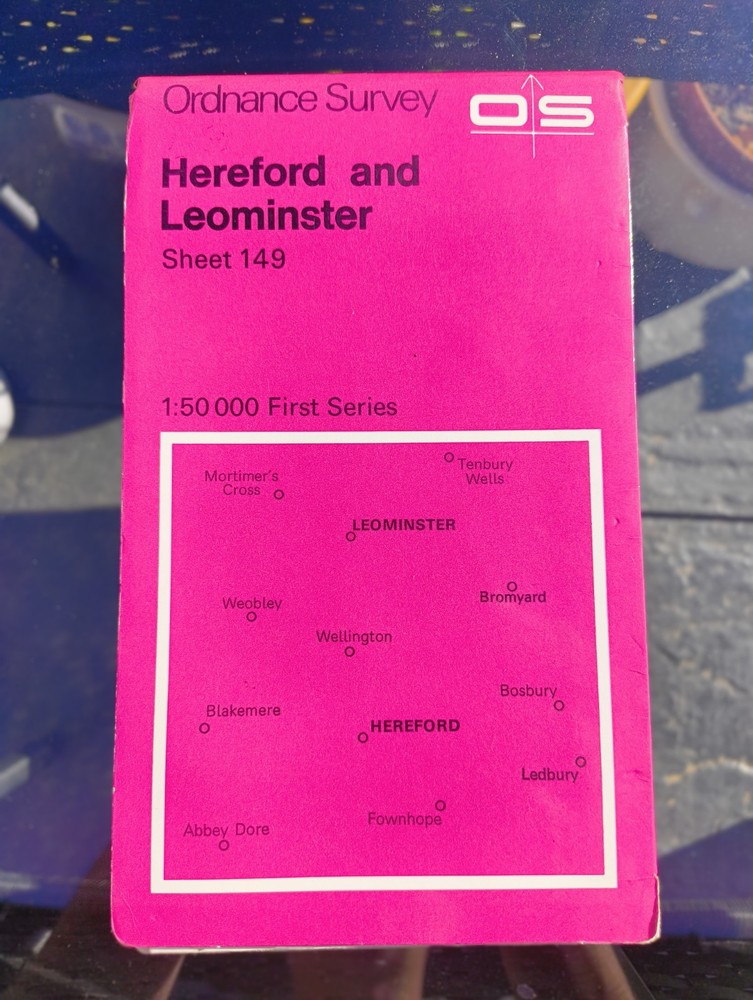 Ordnance Survey 1:50000 First Series Sheet 149 Hereford & Leominster 1974