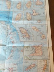 National GEOGRAPHICAL Map WEST INDIES 1954