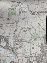 Ordnance Survey Map Pathfinder 1002 – Bedford (North) & St Neots – 1989 Edition