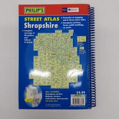 Philip’s Street Atlas x3 Cheshire, Shropshire, Staffordshire PB Spiral 1998-2004