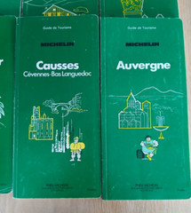 Job Lot of 12 Vintage Michelin European Travel Guides (French Language Versions)