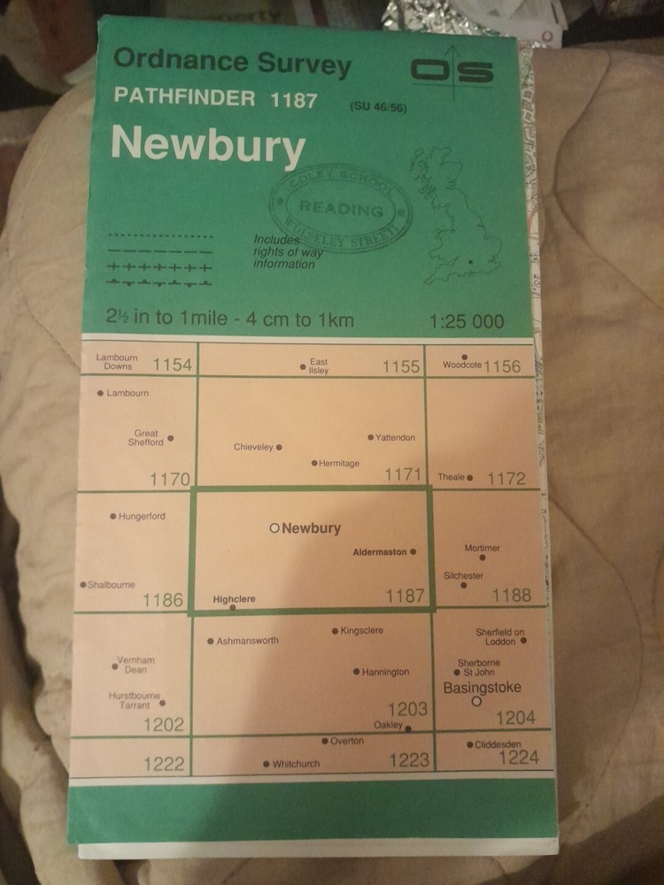 Ordnance Survey Pathfinder 1187 Newbury