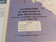 Department Of Main Roads NSW 1981 Vintage Road Classification paper folded map
