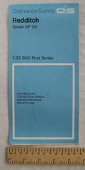 1983 OS 1:25,000 First Series map Sheet SP 06 Redditch
