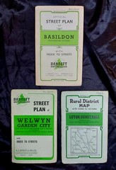3 x Vintage 1960s Barnett’s Street Plan’s with Index. England, UK