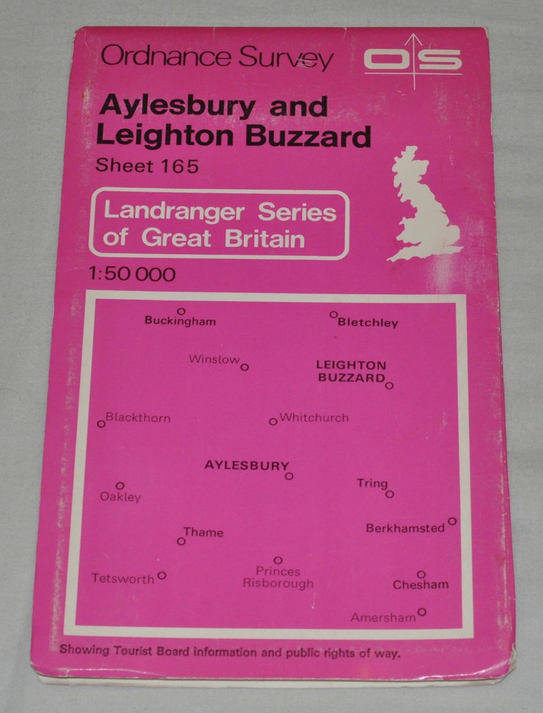 OS Ordnance Survey Landranger Map. Sheet 165 Aylesbury & Leighton Buzzard. 1981.