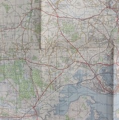 Ordnance Survey One-Inch Map, Sheet 179: Bournemouth (Cloth Map, 1962 Reprint).