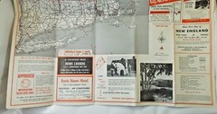 Motor Court Guide Map 1 Motels – Cabins New England New York Quebec 1959
