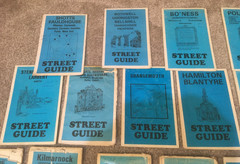 BUNDLE OF 22 VINTAGE STREET MAPS SCOTLAND