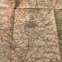 WARWICKSHIRE Bartholomew Revised Contoured Half In Map Sheet 19 Paper