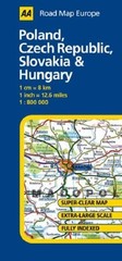 Poland, Czech Republic, Slovakia and Hungary: No. 8 (AA Road Map Europe Series),