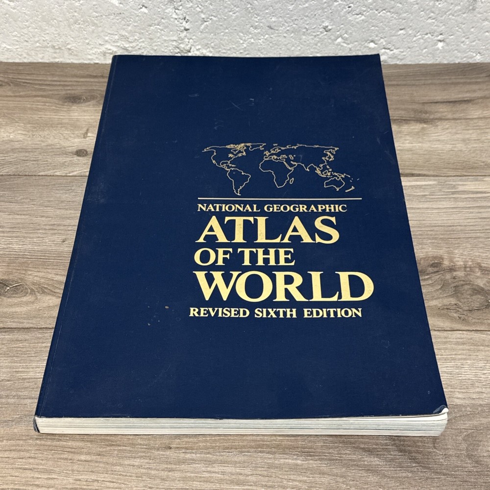 National Geographic Atlas of the World Revised Sixth Edition Oversized Book 1990