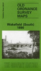 Wakefield South 1890 Yorkshire Sheet 24807 Old OS Maps of by John Goodchild