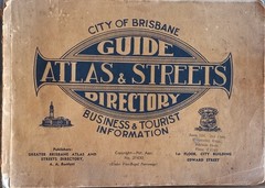 Vintage 1930s City of Brisbane Atlas & Streets Directory A.A. Bartlett Book