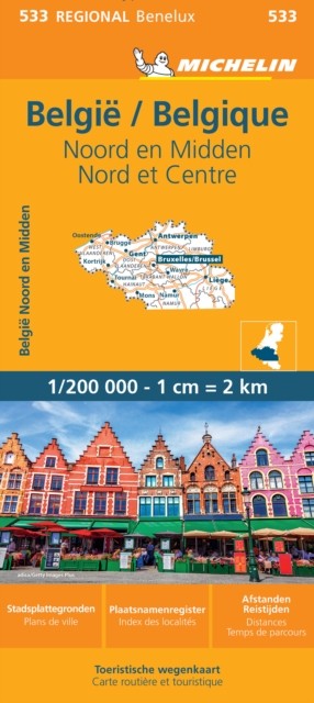 Belgium North & Central – Michelin Regional Map 533 by Michelin