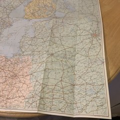 1979 Vintage Nordeuropa Europe du Nord Kummerly + Frey Road Map