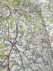 Ordnance Survey Vintage Cloth Map 1952 50s Eastbourne Lewes Bexhill Free Post UK