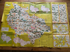 Large Illustrated Map of Czechoslovakia / Ceskoslovensko 1978 CSSR