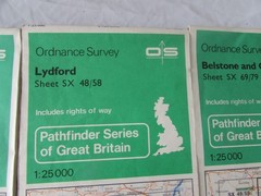 4 x OS Pathfinder series SX 1.25000 maps