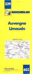 Michelin Map 239 Auvergne Limousin ~ FRANCE ~ 1982