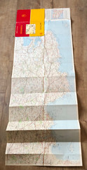 Brittany, Shell vintage tourist map in French