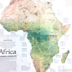 EUROPE & AFRICA Map Lot x 2 National Geographic Poster Supplement 2005
