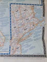 1953 National Geographic Large Folded Paper Historical Map of The United States