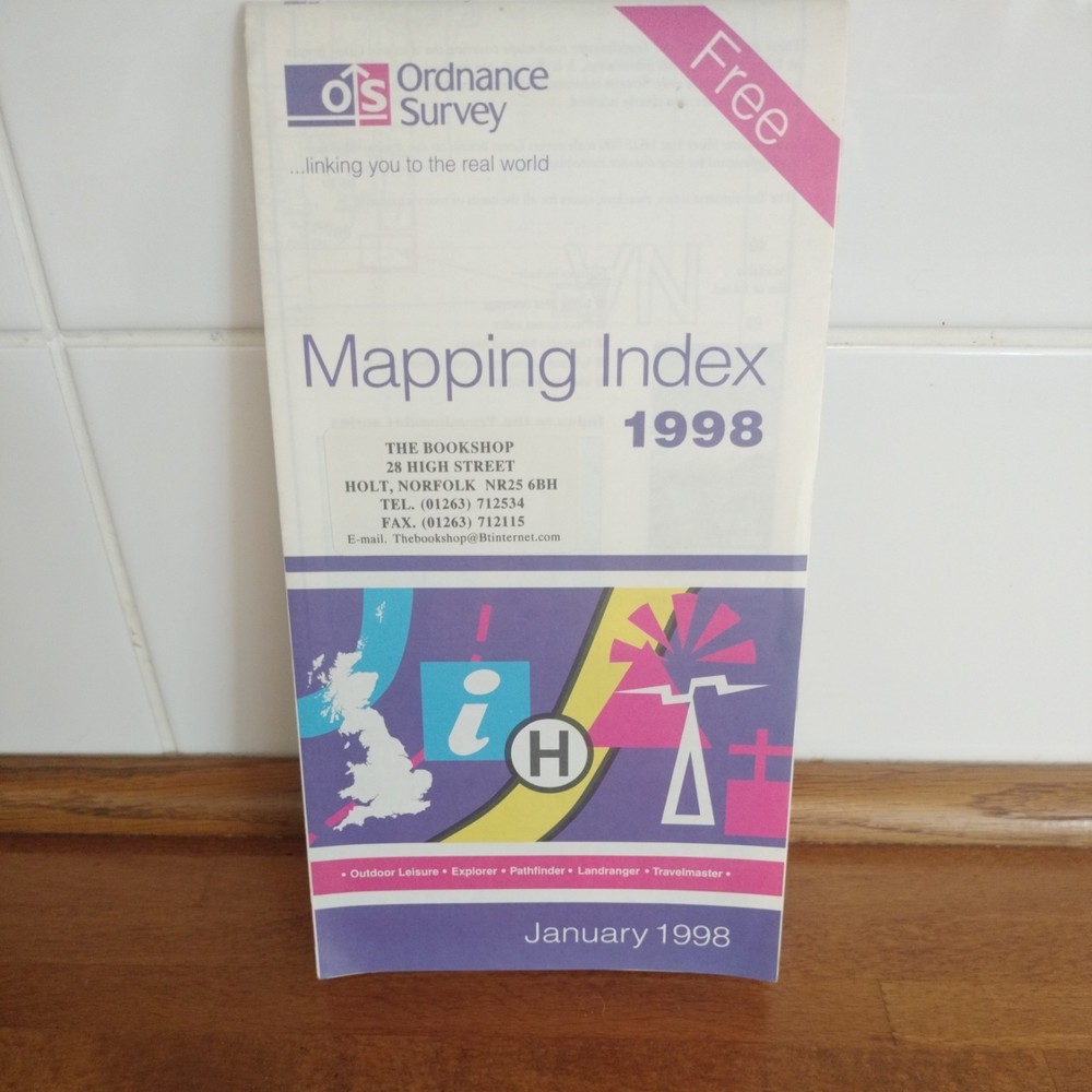 O/S Ordnance Survey Mapping Index Map 1998 Great Condition.
