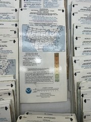 Lot Of 49 NOAA And FAA Sectional Aeronautical Charts Maps USA & World