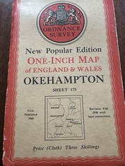 Vintage Ordnance Survey Map Sheet 175 Okehampton 1946 Dartmoor Devon