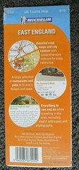Michelin UK Tourist Map No. 610 East England. Folding Paper Map