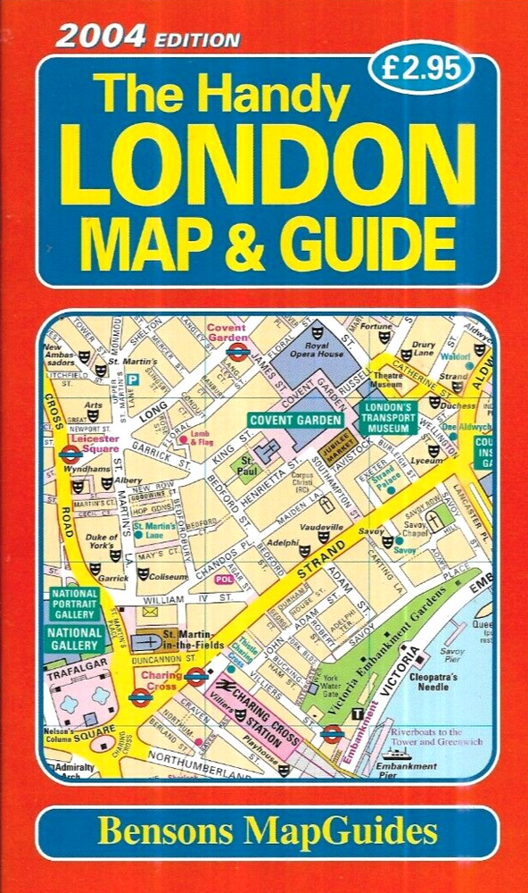 The Handy LONDON Map and Guide by Bensons MapGuides – Paperback Book