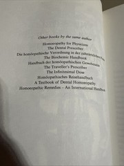 The World Travellers’ Manual of Homoeopathy By Dr. Colin B. Lessell Homeopathy
