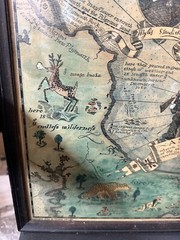 1926 COULTON WAUGH “A MAP OF CAPE COD” HAND PAINTED COLORS IN FRAME